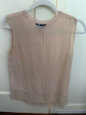 Vince Soft Blush Layered Sleeveless Top